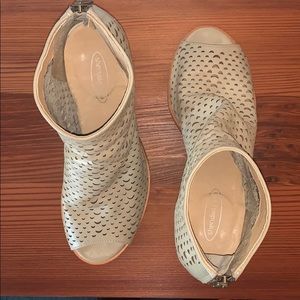 Sheridan Mia Peep Toe Perforated Bootie